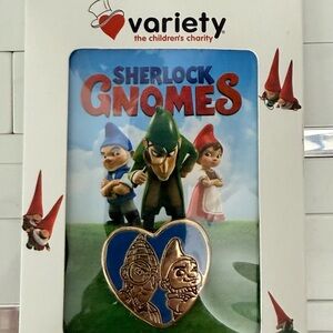 Sherlock Gnomes charity collectors movie pin 2017